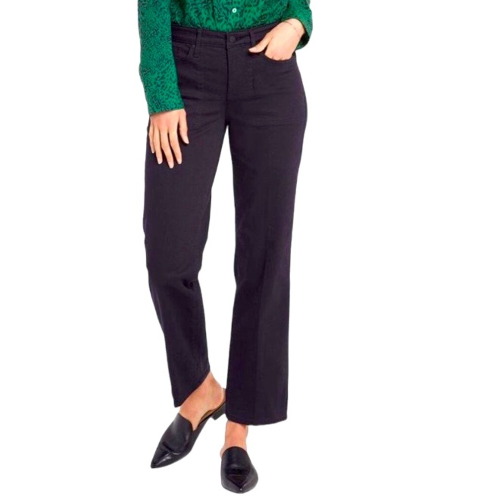 NYDJ NEW Relaxed Piper Ankle Denim Jean Black 24W Business Casual Office